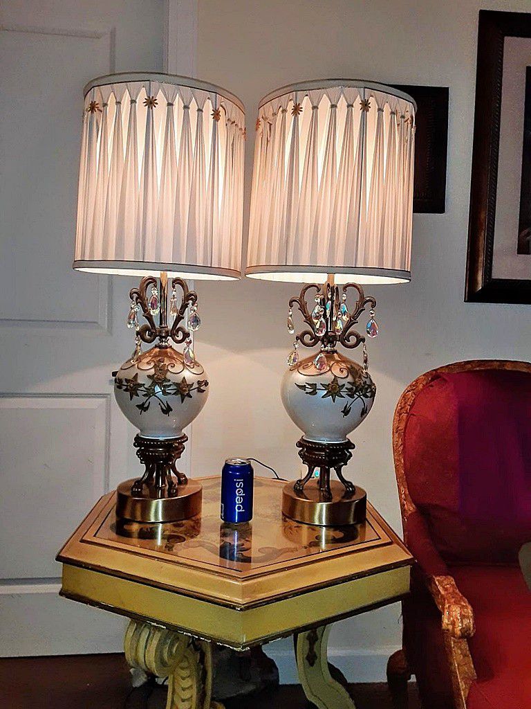 Antique Carl Falkenstein Hollywood Regency Lamps