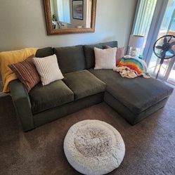 Gray Taren II Modern 90” Sectional Sofa with Reversible Chaise by Living Spaces