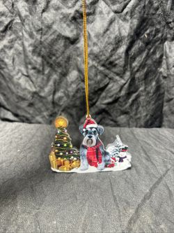 Schnauzer Christmas Flat Hanging Acrylic Ornament