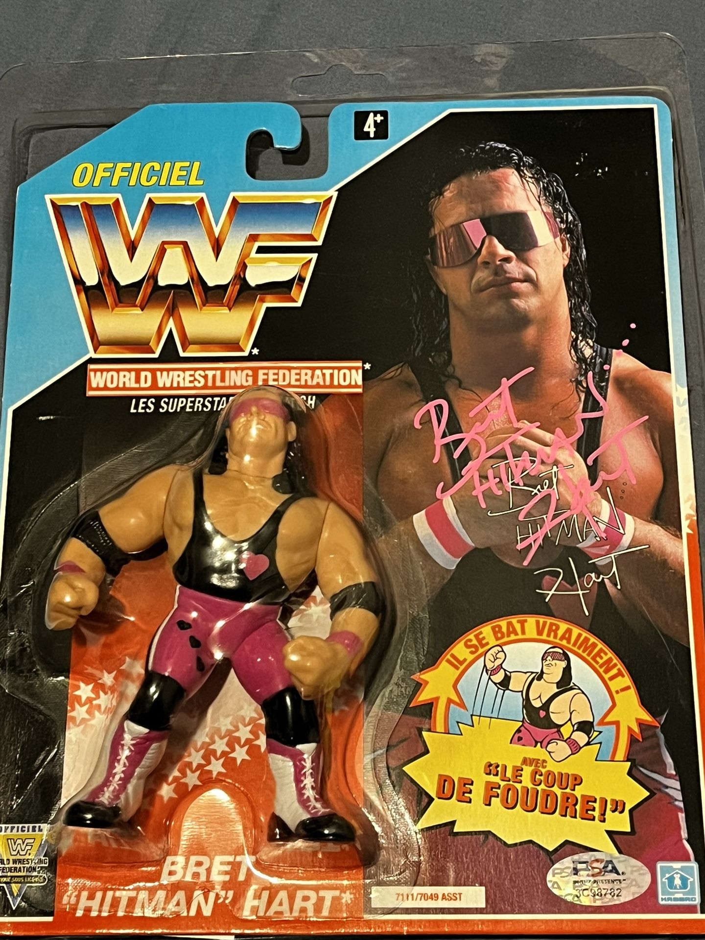 Bret Hart WWF Hasboro Autographed Action Figure