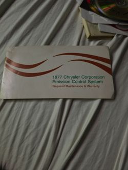 original 1977 Chrysler Corporation Emission Control System maintenance