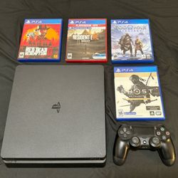 PS4 Bundle – 500GB Console + 4 Games + Accessories