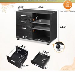 Wood file cabinet