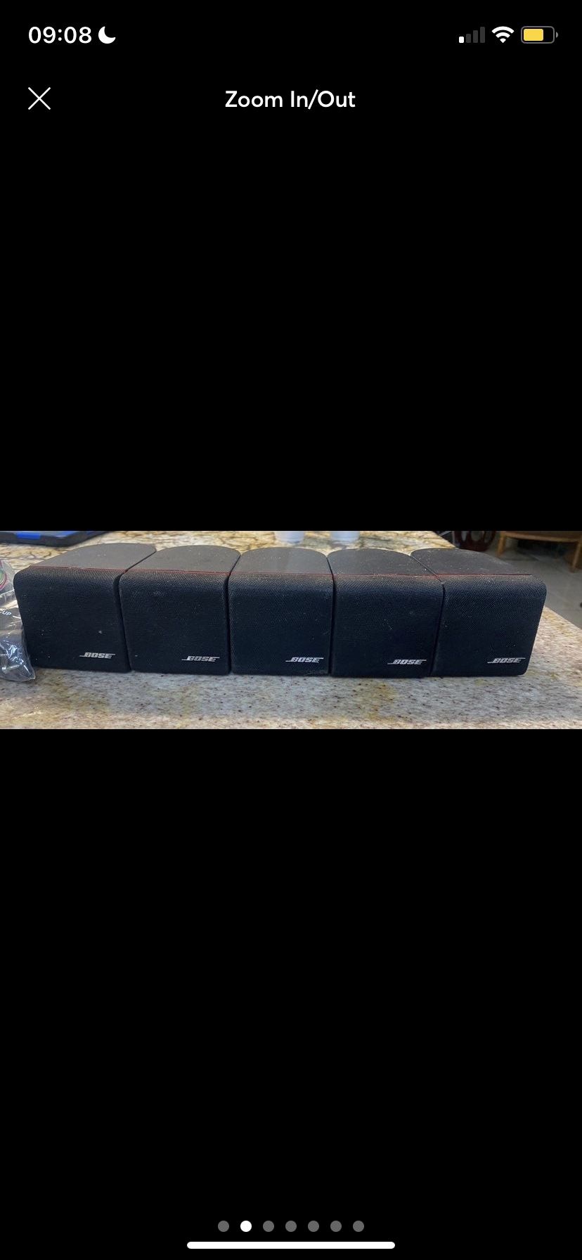 Single BOSE Red-Line Acoustimass Double Cube Speakers Black