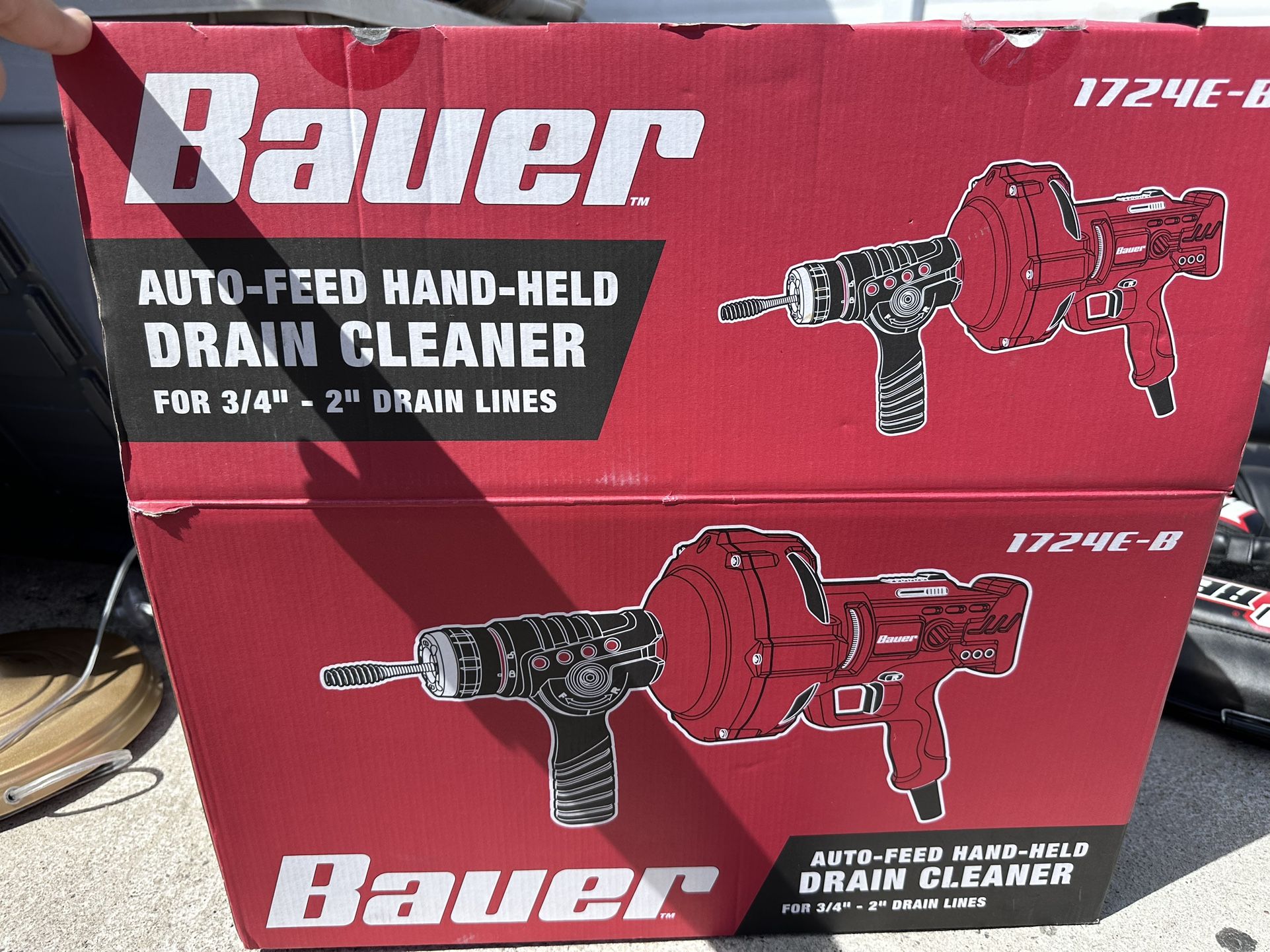 Bauer auto feed hand held drain cleaner
