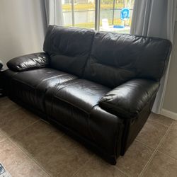 FREE Dark Brown Leather Recliner Loveseat - Pick Up Only