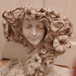 French art Nouveau wall piece n pottery