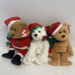 TY Beanie Babies Kringle (original)  Snowdrift Holiday Teddy (10yrs) - 818