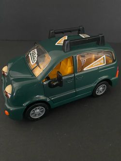 Vintage Chevron Victor E Van Oakland A's Athletics Toy Car Has 1 tire that is crooked