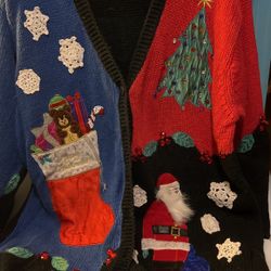 Beautiful Christmas Cardigan Sweater Size XL