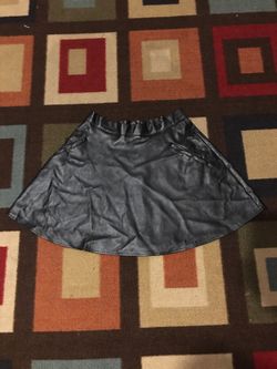 Faux leather skirt