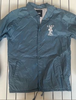 Vans Coach Jacket Teal Snap Button