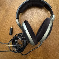 Sennheiser headphones HD555 Open Air Corded with 6.35mm to 3.5mm Adapter