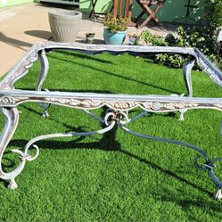 Decorative Metal Coffee Table with Two End Tables