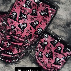Pink Ghostface Koozie