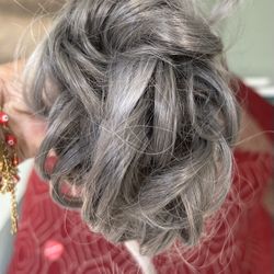 NEW Silver Gray Synthetic Hair Buns Mezzi And Straight SALE. $5 Each 🍀