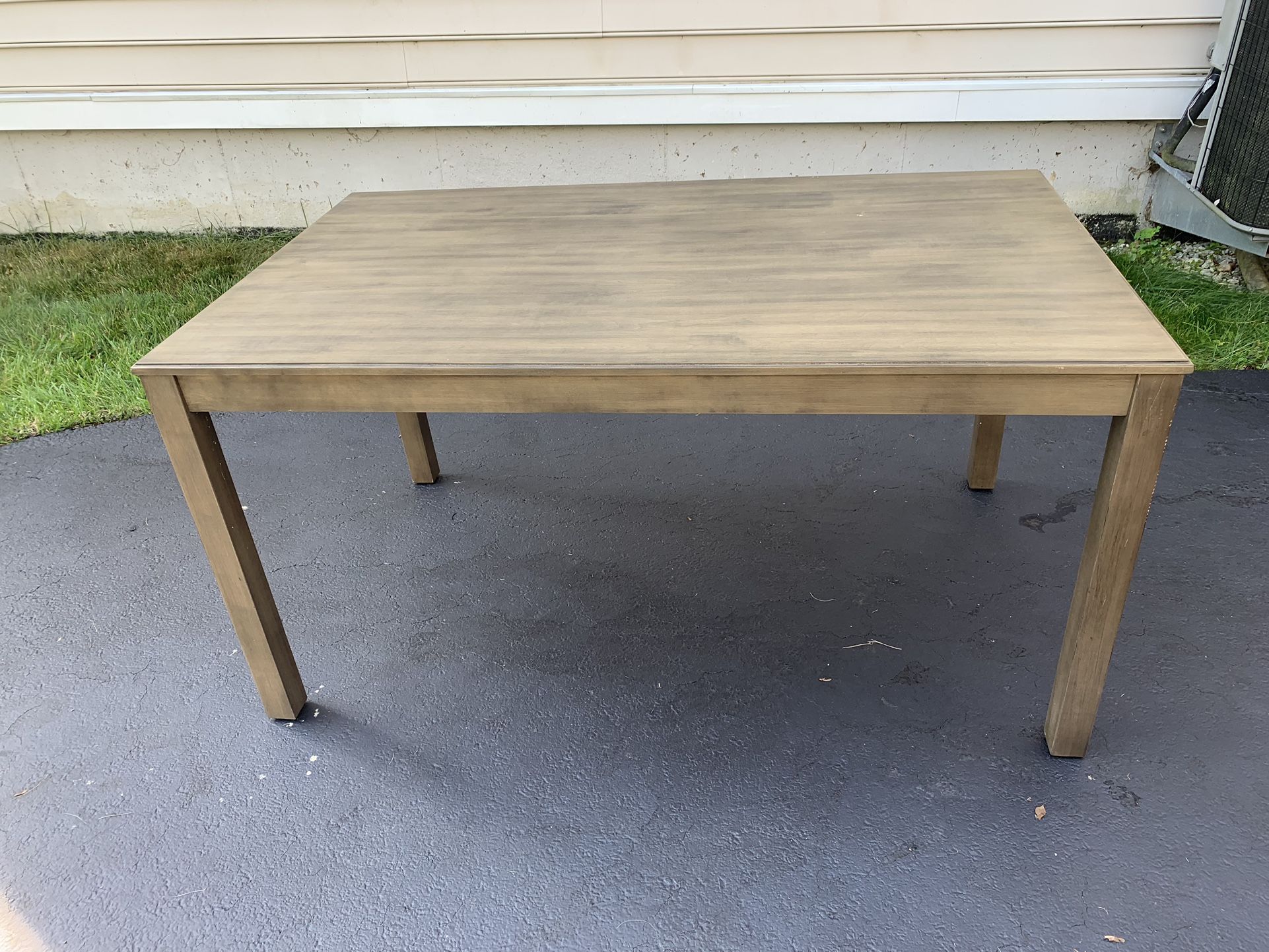 Dining Table Wood, Color Washed Gray
