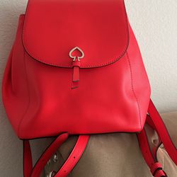 Kate Spade red mini backpack