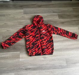 Adidas Medium Jacket Red Qith Black W/Zipper 