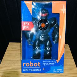 Battery Operated Robot Toy with Lights and Sound