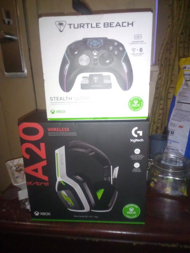 BRAND NEW XBOX CONTROLLER AND WIRELESS HEADSET BUNDLE