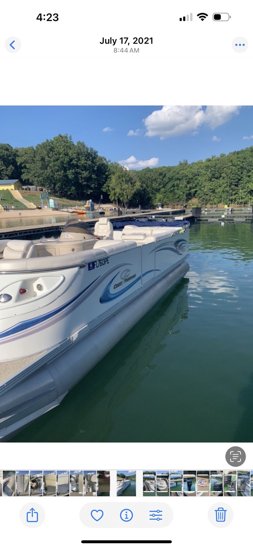 Crest Pontoon Boat 150hp Engine