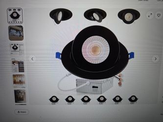 Recessed Lights 4" 5CCT Gimbal Black Led 360°+90° Adjustable 6 Pack #1559P Y2 D dealizona (3812)