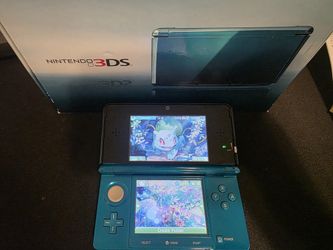 Nintendo 3ds Aqua Blue Custom Video Game Console Mod-bbed