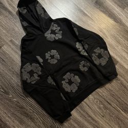 Denim Tears Hoodie All Black Size Medium 