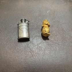 70s Vintage Camel Lighter Gold Tone  Eith A  Basset Hound Dog Lighter