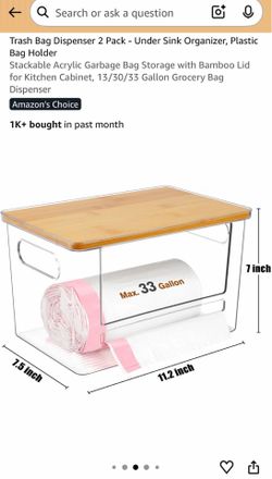 Trash bag dispenser