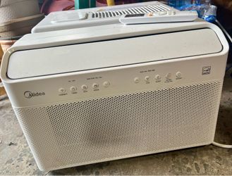 Midea 8,000 BTU DOE U-Shaped Smart Window Air Conditioner, for spaces up to 350 sq. ft.