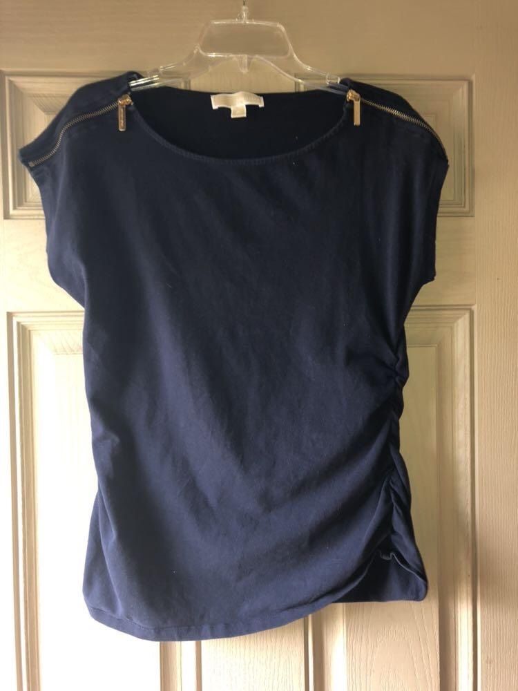 MK Michael Kors Short Sleeve Navy Blue XL