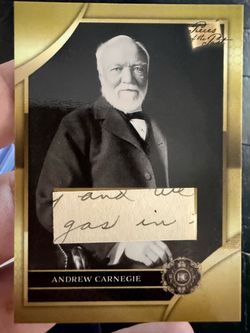 Andrew Carnegie Authentic Handwritten Relic Card – Pieces of the Past