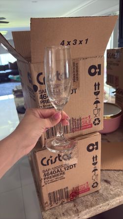 36 champagne flute glasses