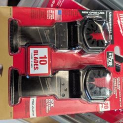 Milwaukee number 12 step bit and 10 pack multi-tool oscillating blades. Brand new