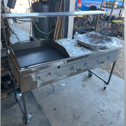 Taco cart with frying disk