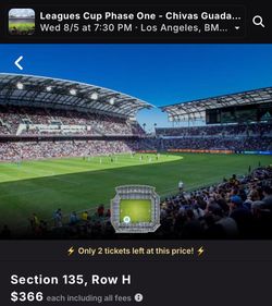 CHIVAS vs LAFC TICKETS