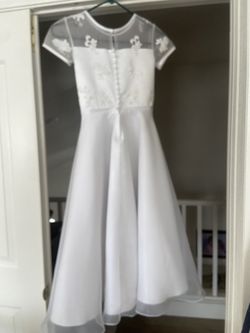 Girls White Dress Size 12