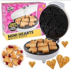 Mini Heart Waffle Maker- Make 9 Heart Shaped Waffles or Pancakes. Brand New
