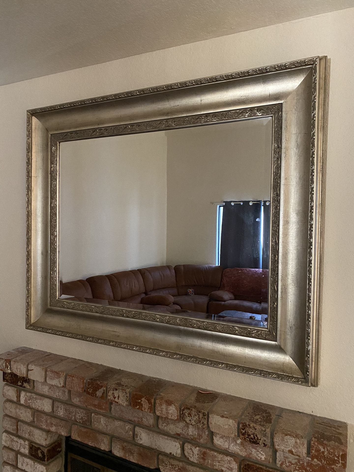 Gold metallic wall mirror