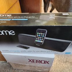 I HOME PORTABLE  RECHARGEABLE SPEAKER SYSTEM  FOR IPHONE & IPAD