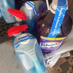 Lot Of Cleaning Supplies And Ketchup G