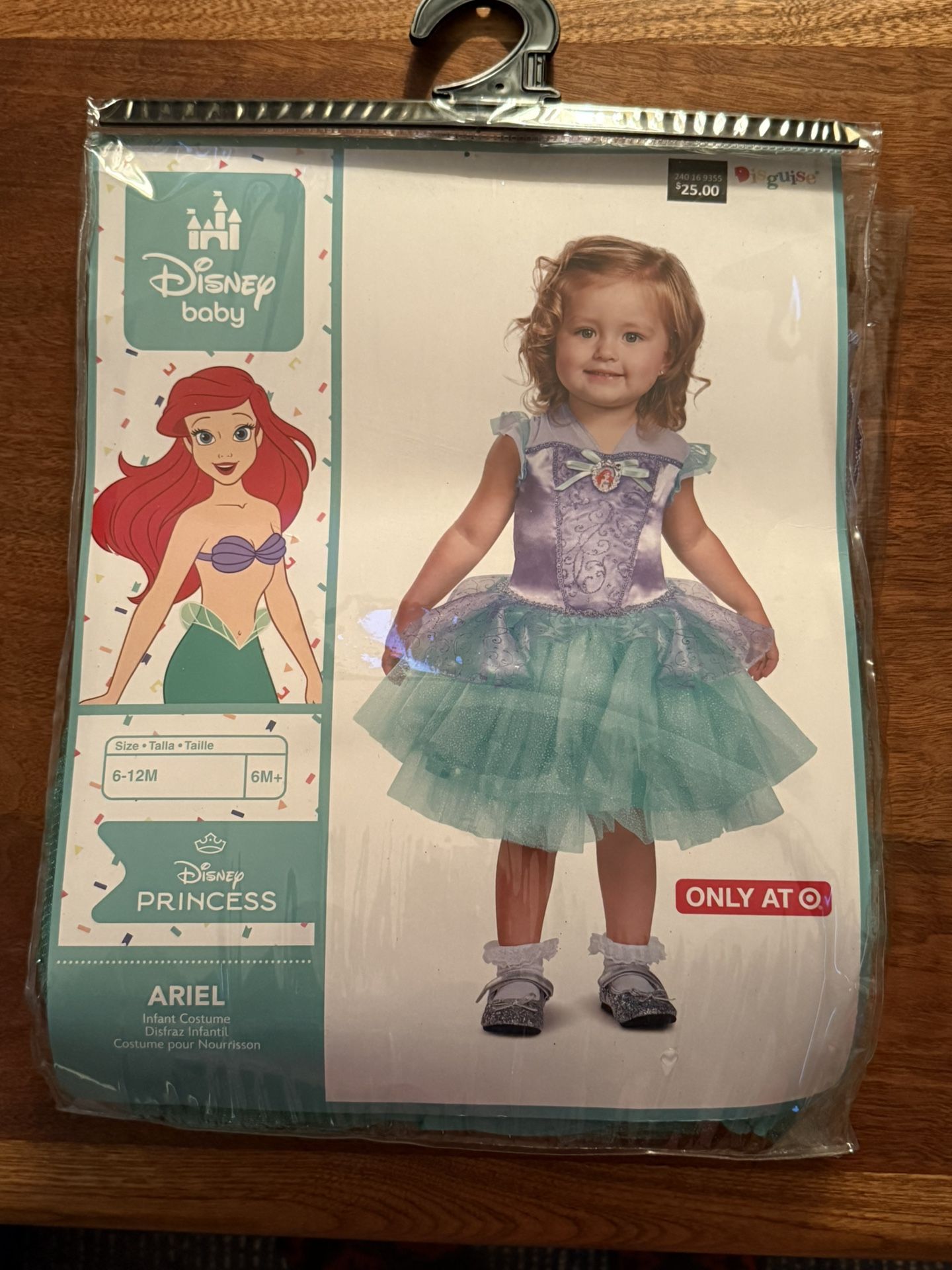 Disney Baby Princess Ariel Costume 6-12M