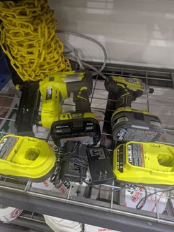 Ryobi drill and nail gun