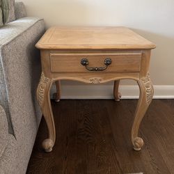 Rustic wood side table