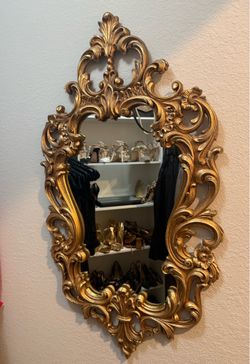 Vintage gilded Rococo mirror