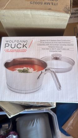 Wolfgang Puck 2-Qt stainless steel covered saucepan