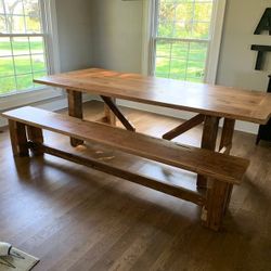 Custom Made Indoors And Outdoors Farmhouse Dining Tables.