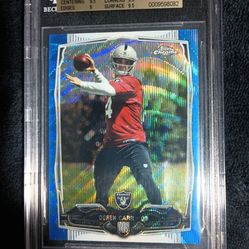 Derek Carr rookie card BGS 9.5